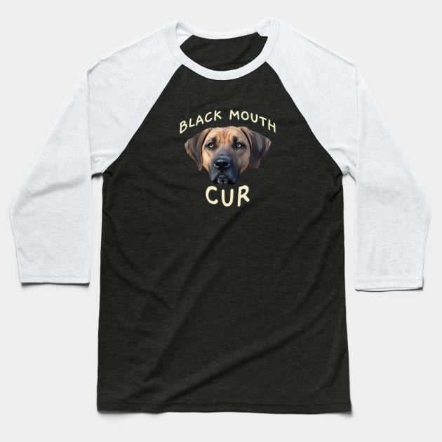 BLACK MOUTH CUR Baseball T-Shirt by Cult Classics